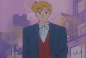 Motoki attempts to out-hipster Tuxedo Kamen by wearing a waistcoat. You work in a FUCKING ARCADE, MATE