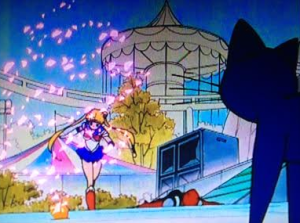 You can clearly see here that Luna could have easily sauntered up to the crystal but instead she just stands around licking herself