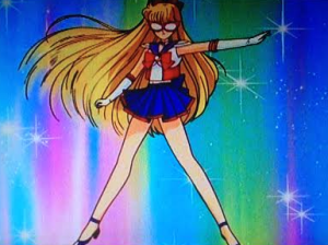 Just to compare, this is her Sailor V outfit, which I think I prefer, but it isn't colour-coded for the rest of the team. Fashion suffers for uniformity
