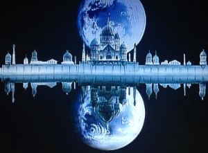 I love this opening. You'll notice that it's the Earth up there. What wonderful fantastical imagery