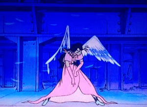 They're just kicking her ass. She's not even fighting back at this point.