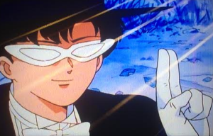 He's actually just pressing an invisible elevator button