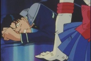 Quick, kick him in the balls and run away