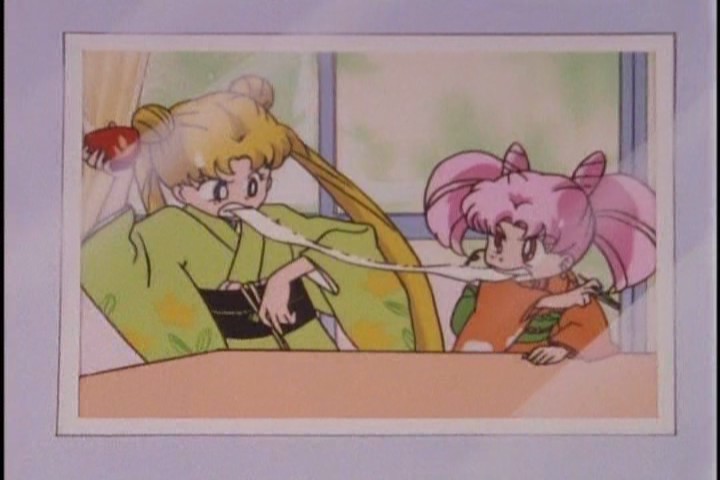 To be fair, this is exactly how these girls would have acted. They're fighting over natto, by the way. It's gross.