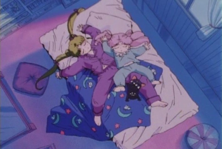 Usagi and Chibi-Usa asleep