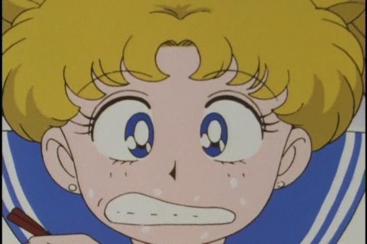 Usagi eating in class