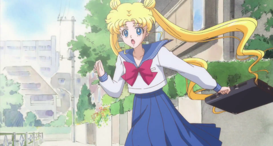 Nice to see that in 21 years, she's still late for school