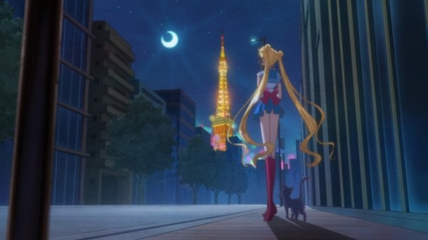 Sailor Moon Crystal - Sailor Moon, Luna, Tokyo Tower