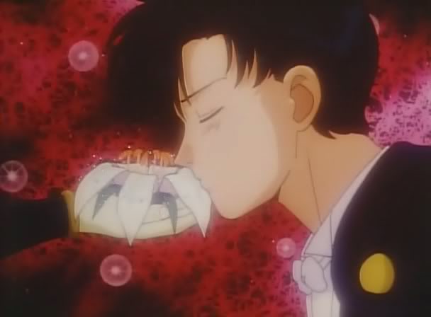 "Fine I'll kiss it, you freak."