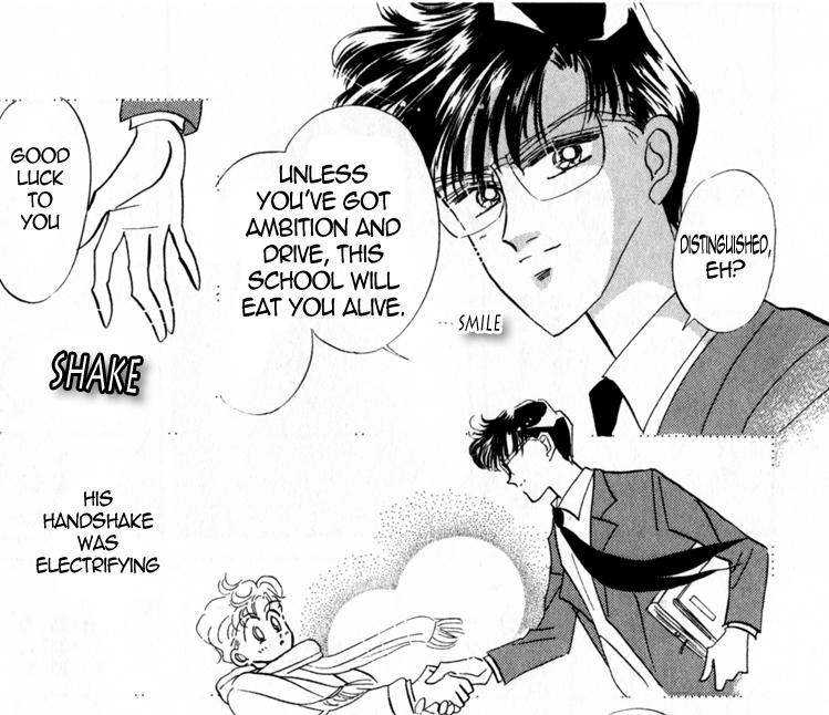 Also there's this weird sexual element to Asanuma's worship of Mamoru. I'm not making this up, everything in this manga has underlying sexual tension