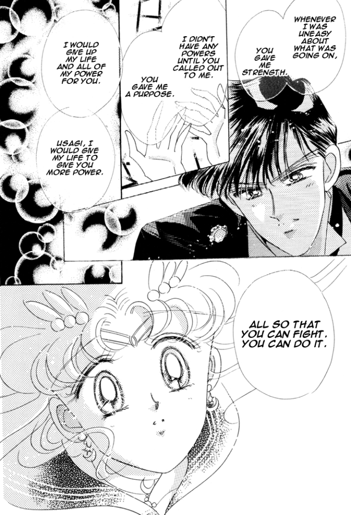 "I'm glad you finally realised that you're the dead weight in this relationship, Mamoru."