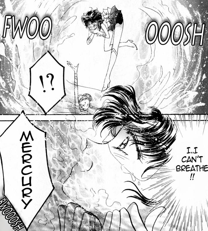 You'd think being trapped in water would be the one thing she would have a defence for