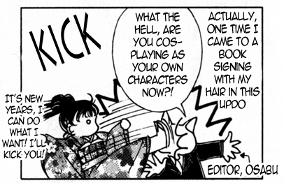 Sailor Moon Manga - Takeuchi kicks her editor in the face