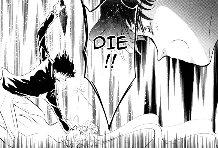 Sailor Moon manga - Saphir tries to kill Usagi