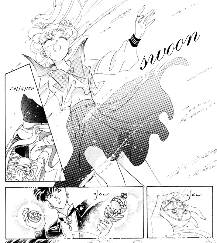 Sailor Moon manga - Usagi detransforms