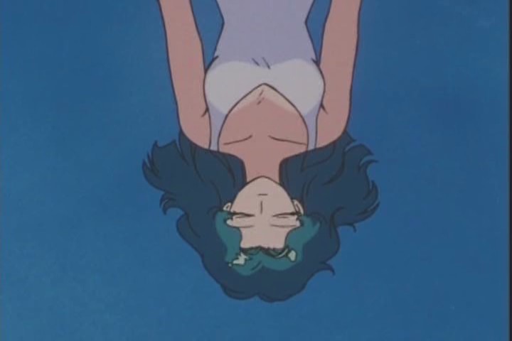 This is actually a great shot, complete contrasts her to Haruka speeding along on her bike