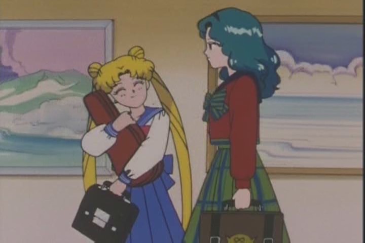 Usagi planning to run off with what is undoubtedly an expensive violin