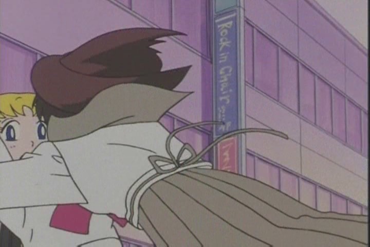 The one street in Tokyo with people on it and she had to pick that corner