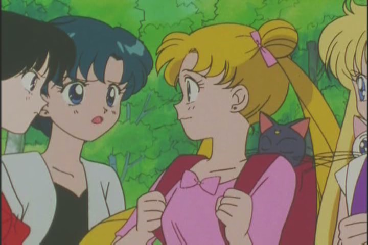 Usagi cornered by her friends