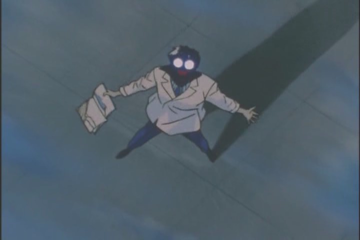 Professor Tomoe laughing maniacally