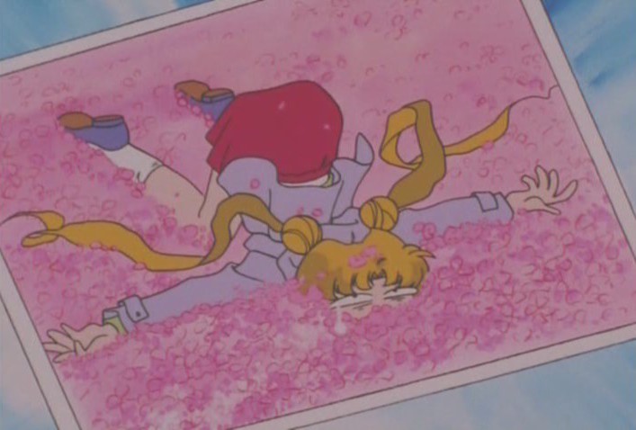 Usagi face down in flowers