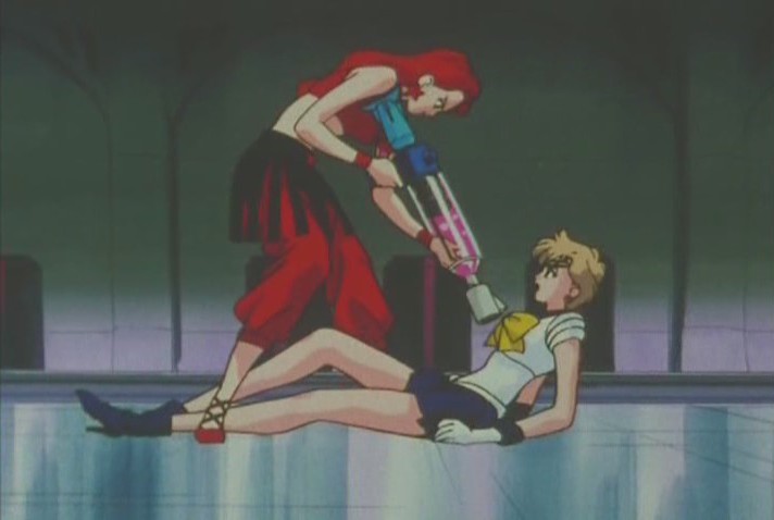 Eugeal points her gun on Uranus.