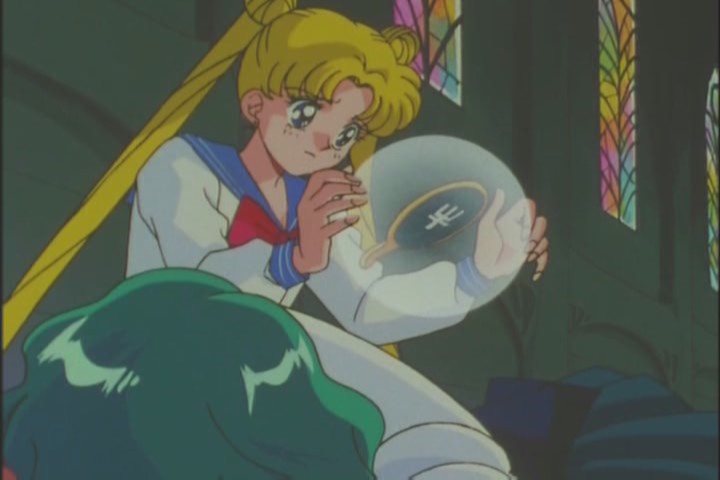 "Maybe... maybe I just have to shove it in somewhere?"