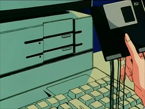 I love this animation. Mainly because I miss floppy discs. Probably misplaced nostalgia there