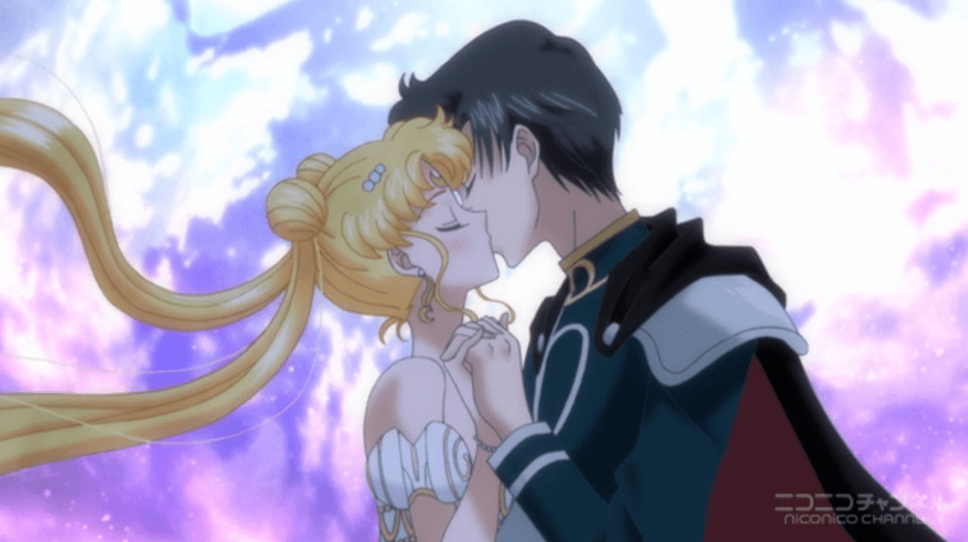 Sailor Moon Crystal - Serenity and Endymion kissing