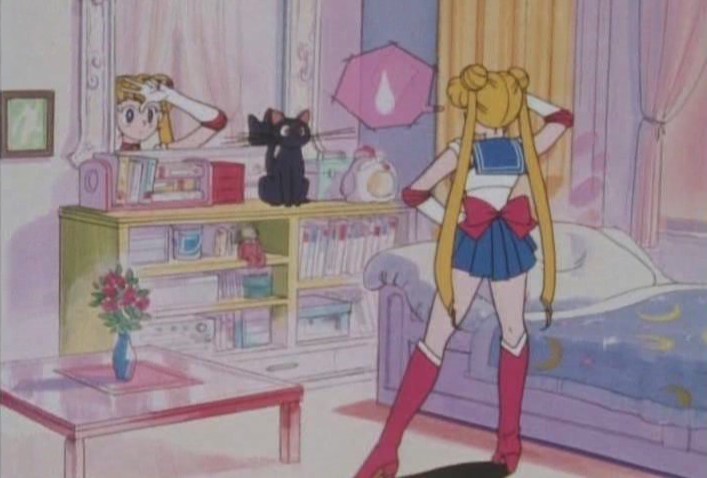 Sailor Moon transforms for the first time