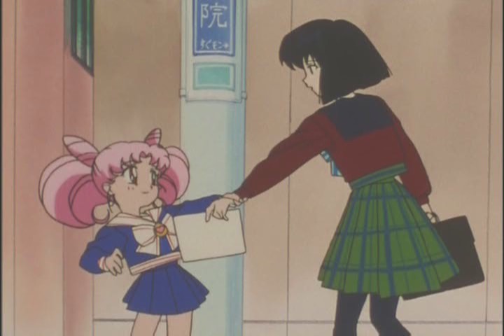 I like how Chibi-Usa literally drag hers her until she agrees to come willingly. Such a little Princess