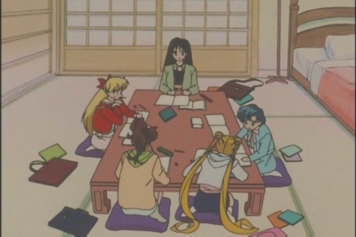 Whenever I think of the warm bond they established between this group, I tend to think of them studying in Rei's room