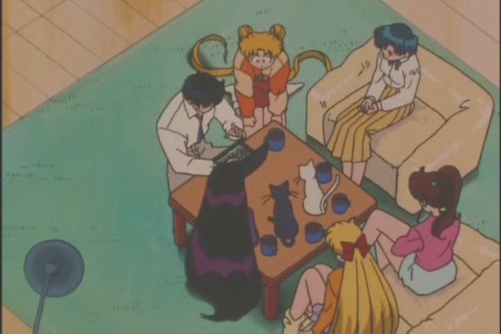 ...why's he wearing a shirt and tie...? I guess the designers wanted him to look businesslike and in charge..