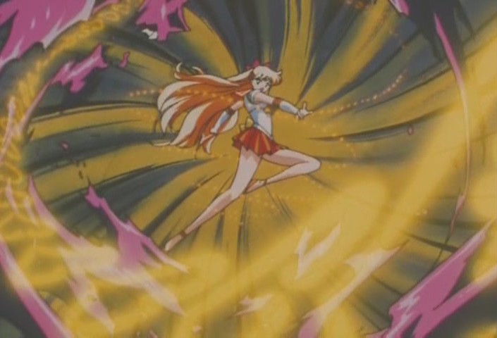 Sailor Venus attacks goo
