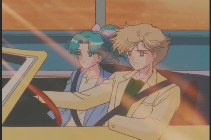 Haruka and Michiru drive off into the sunset