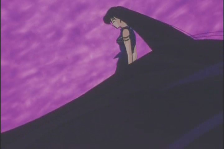 Professor Tomoe is quickly stapling on hair extensions onto her just off screen