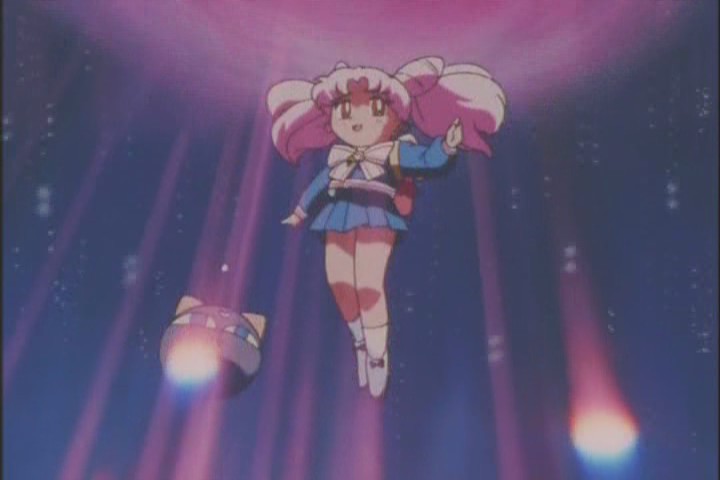 Chibi-Usa using the Space-Time Door