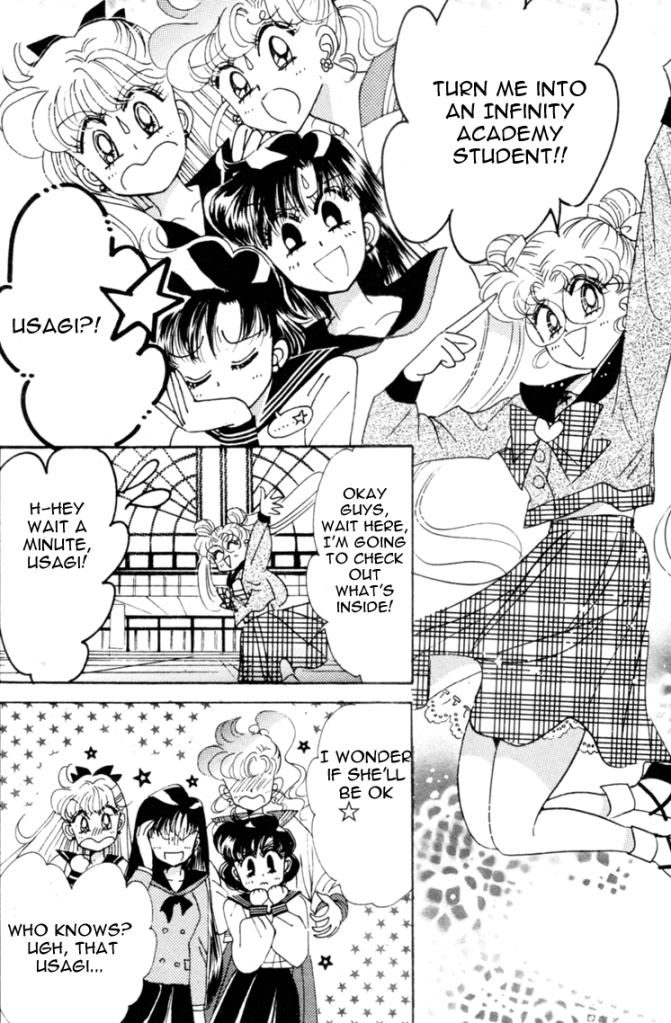 Usagi rockin' those glasses. I do like this outfit