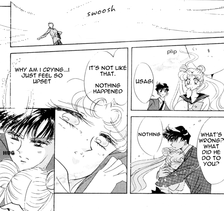 Mamoru hugs Usagi