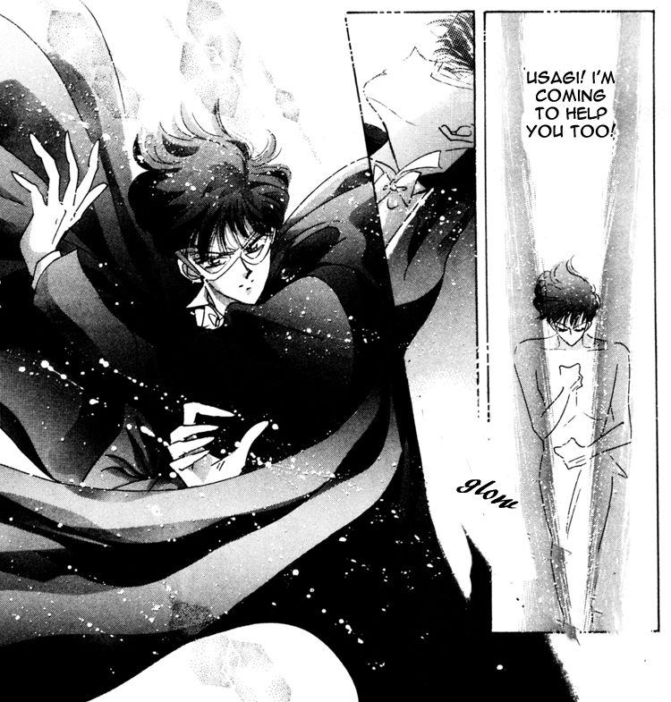 Well at least we get some Mamoru nudity to balance out all the Hotaru nudity. Still... not quite the same