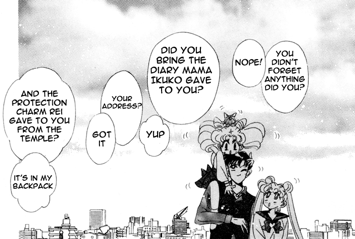 Infinity - Mamoru giving Chibi-Usa a lift