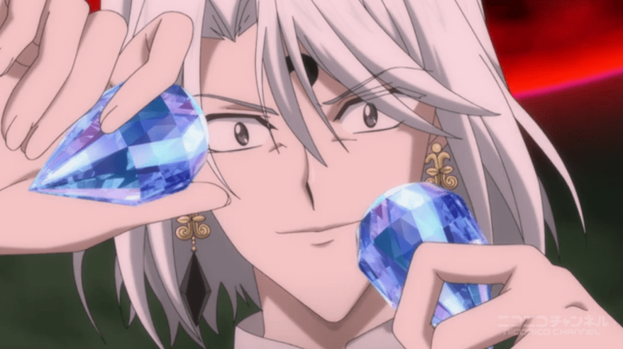 Dimande, now looking curiously like James from Pokemon