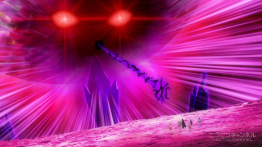 Death Phantom, here looking like a crazy old lady with a straw sucking up Dimande