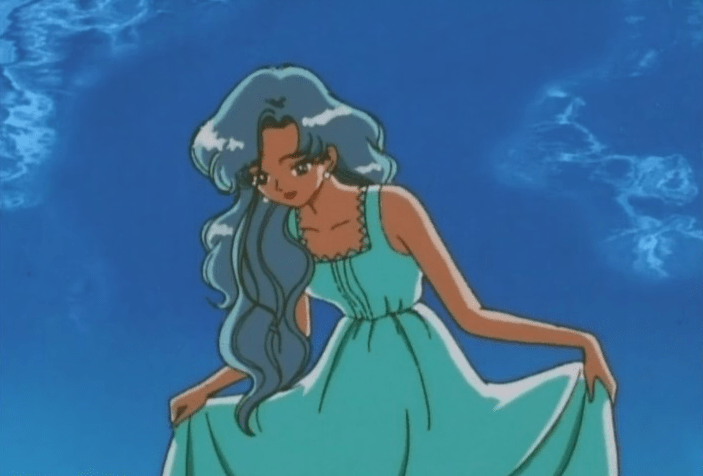 Fish-Eye taking fashion tips from Michiru, here